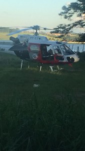 Helicóptero Águia, auxilia nas buscas